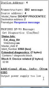 Diagnostic messages decoded in English